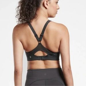 ATHLETA Advance Bra 38DD Black Adjustable Straps